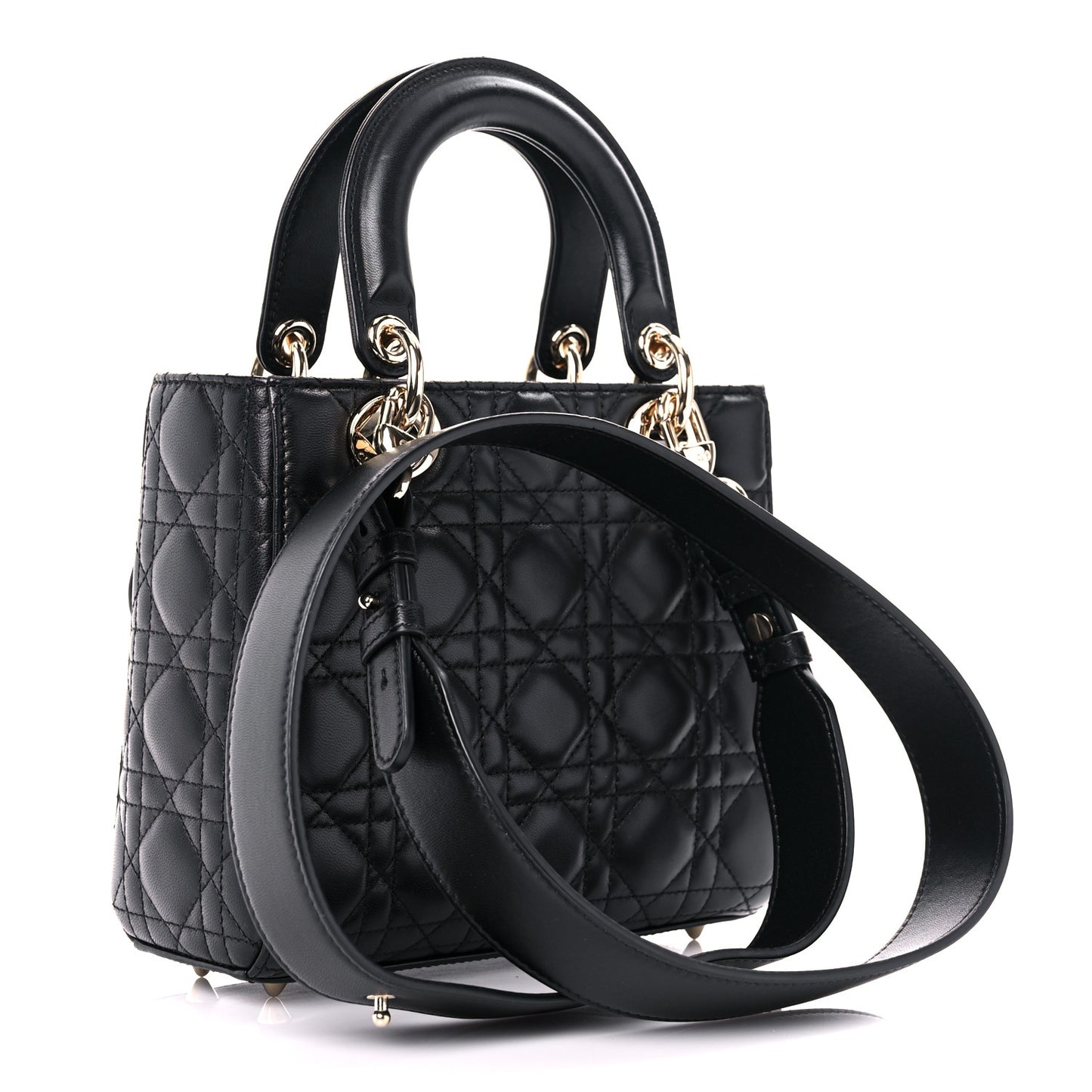 Lambskin Cannage Small My ABCDior Lady Dior Black