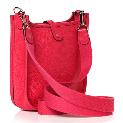 Hermes Taurillon Clemence Evelyne TPM Rose Extreme 2 of 10