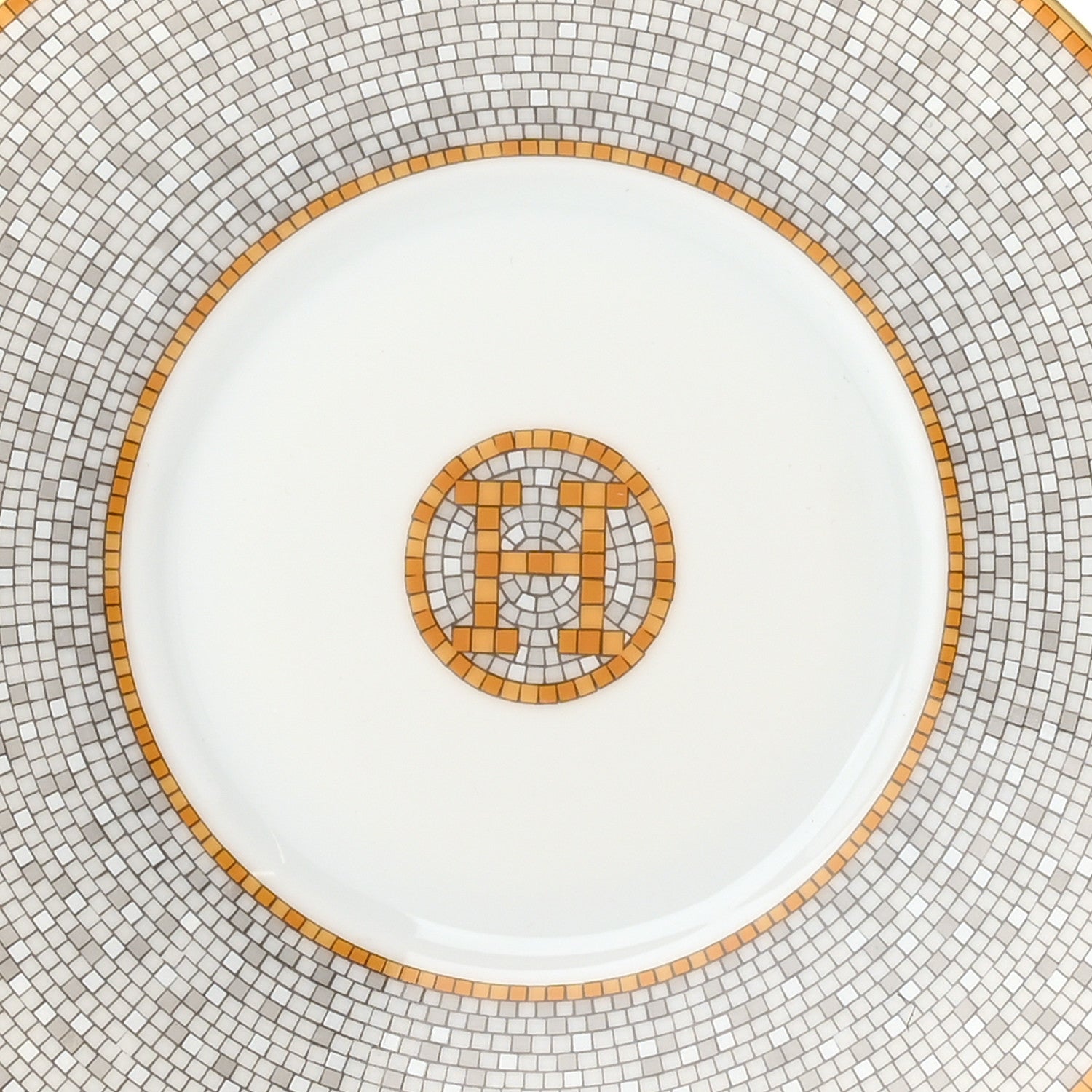 Hermes Porcelain Mosaique Au 24 Gold Tea Cup And Saucer Set Of 2 8 of 11