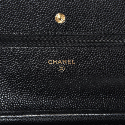 Chanel Caviar Quilted Wallet On Chain WOC Black 5 of 11