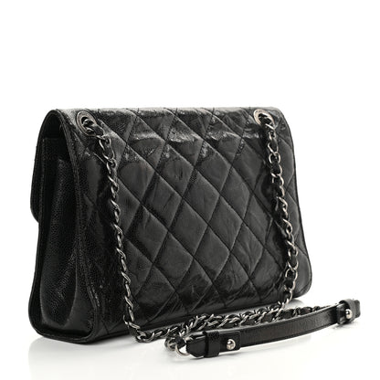 Chanel Crumpled Grained Calfskin Medium CC Crave Flap Black 4 of 12