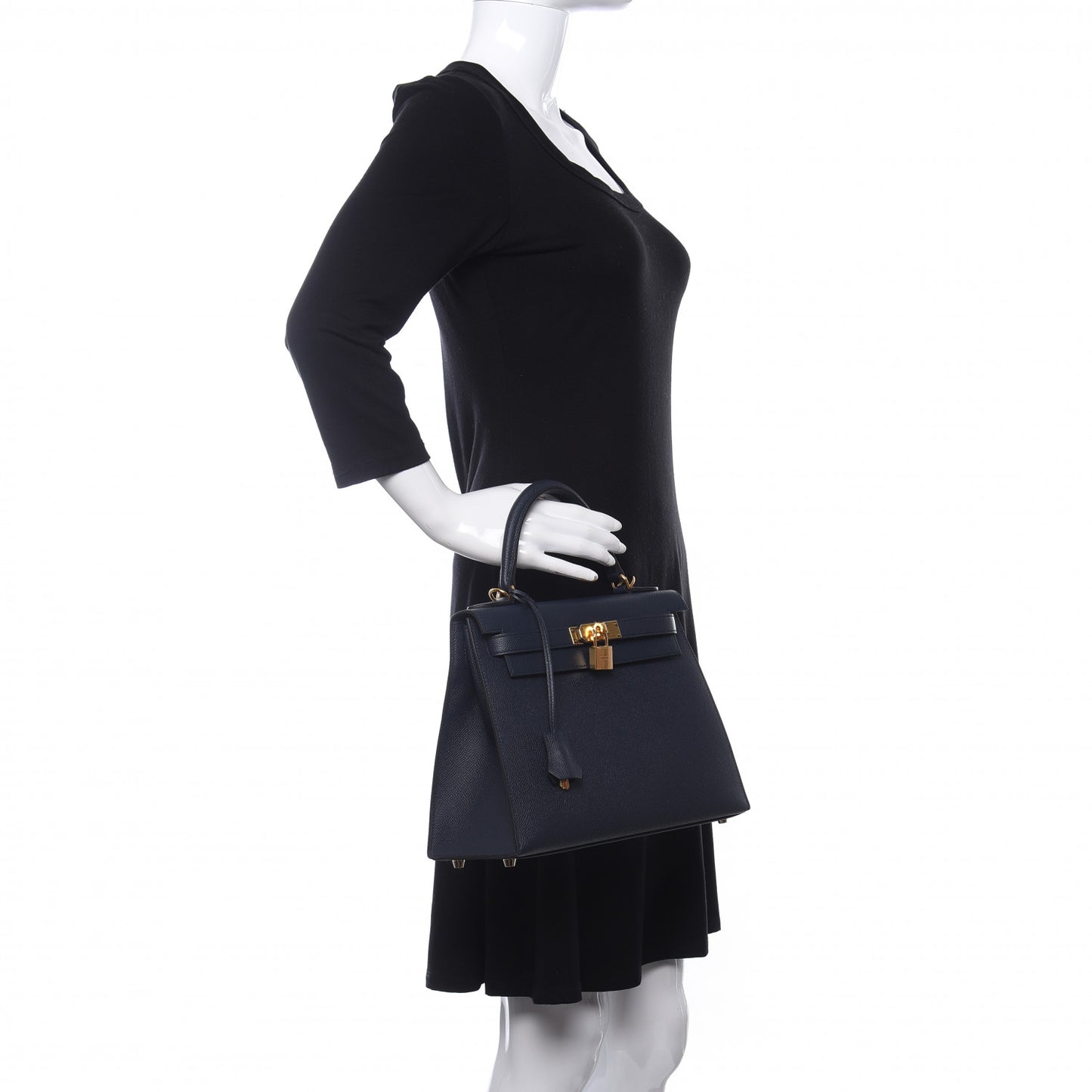 Epsom Kelly Sellier 28 Bleu Indigo