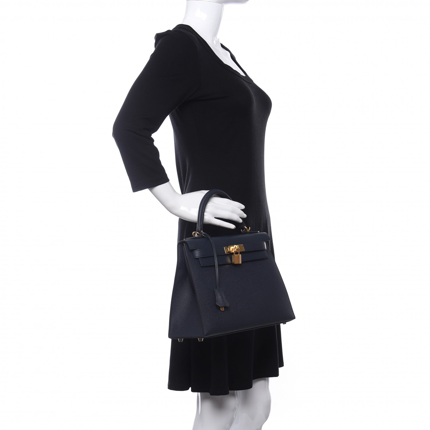Hermes Epsom Kelly Sellier 28 Bleu Indigo 3 of 12