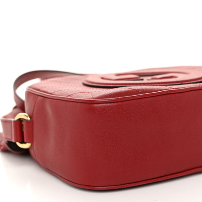 Gucci Sakai Be Green Calfskin Diagonal Stitched Small Blondie Shoulder Bag Rosso 9 of 11