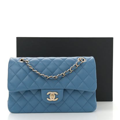 Chanel Caviar Quilted Small Double Flap Blue 11 of 11