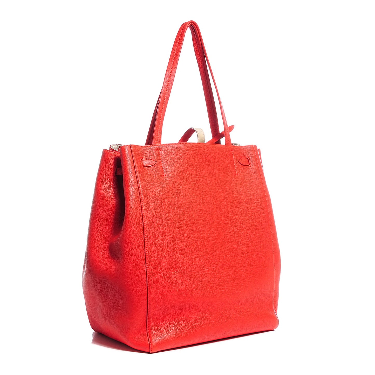 Soft Grained Calfskin Medium Cabas Phantom Vermillion
