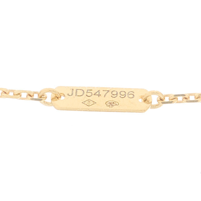 18K Yellow Gold Carnelian Vintage Alhambra Pendant Necklace