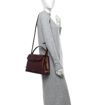 Burberry Derby Calfskin House Check Small Camberley Mahogany Red 2 of 9