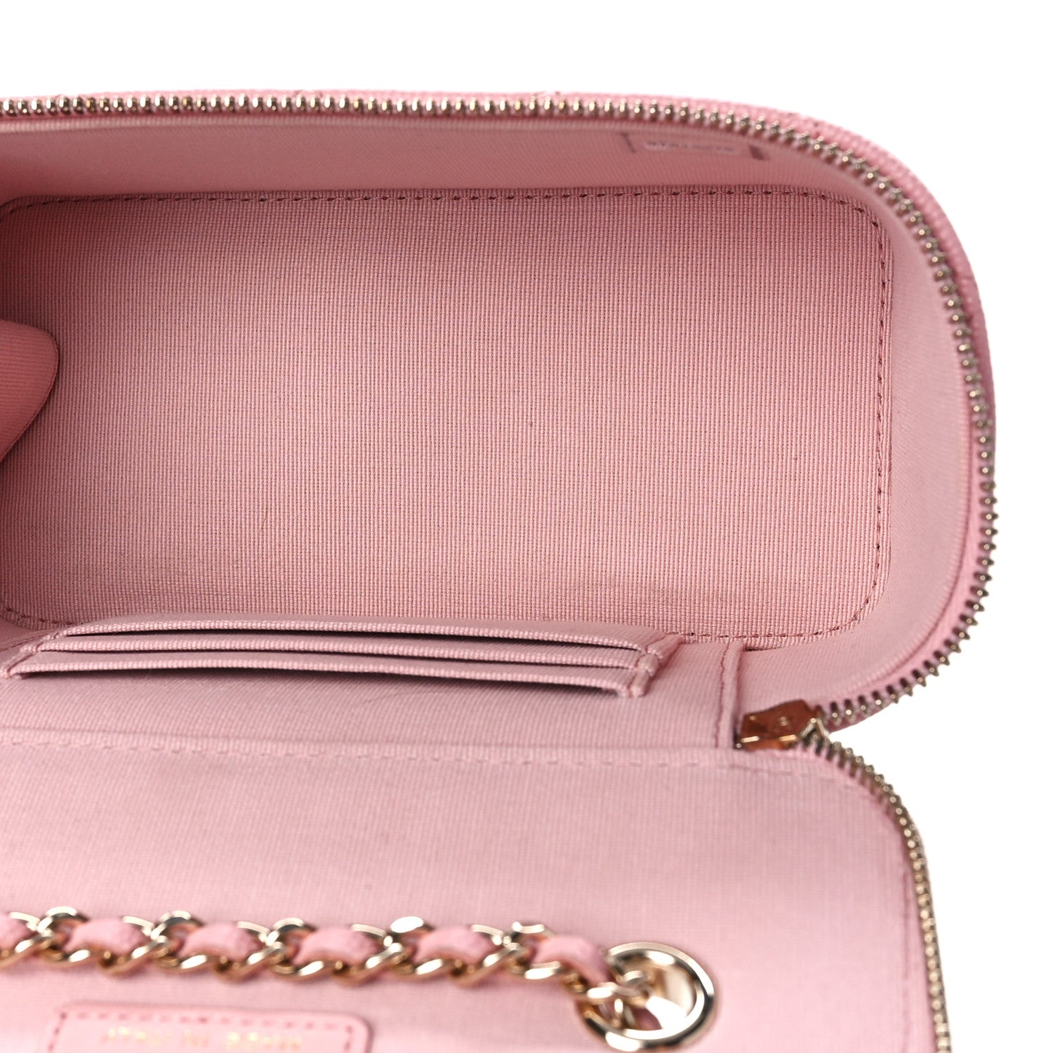 Chanel Caviar Quilted Small Vanity Case With Chain Pink 5 of 10