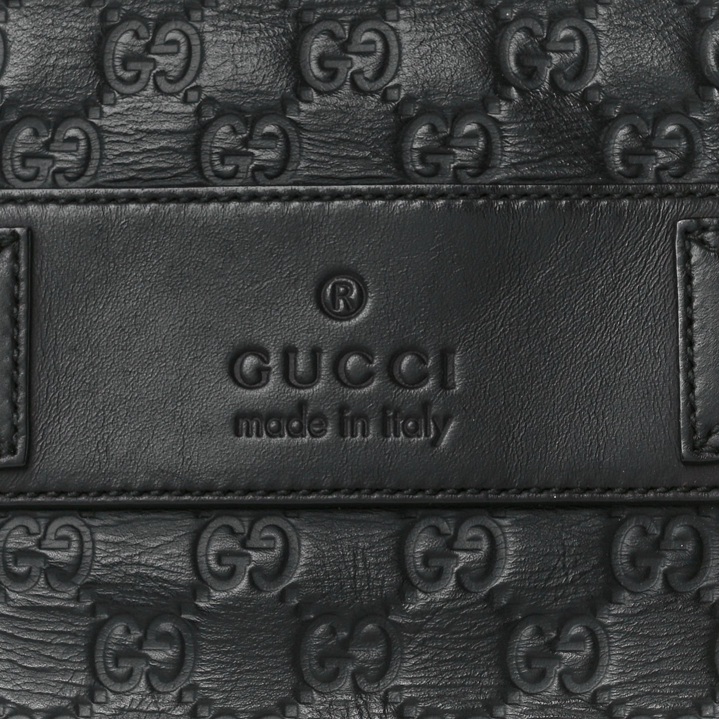 Guccissima Flat Messenger Bag Black