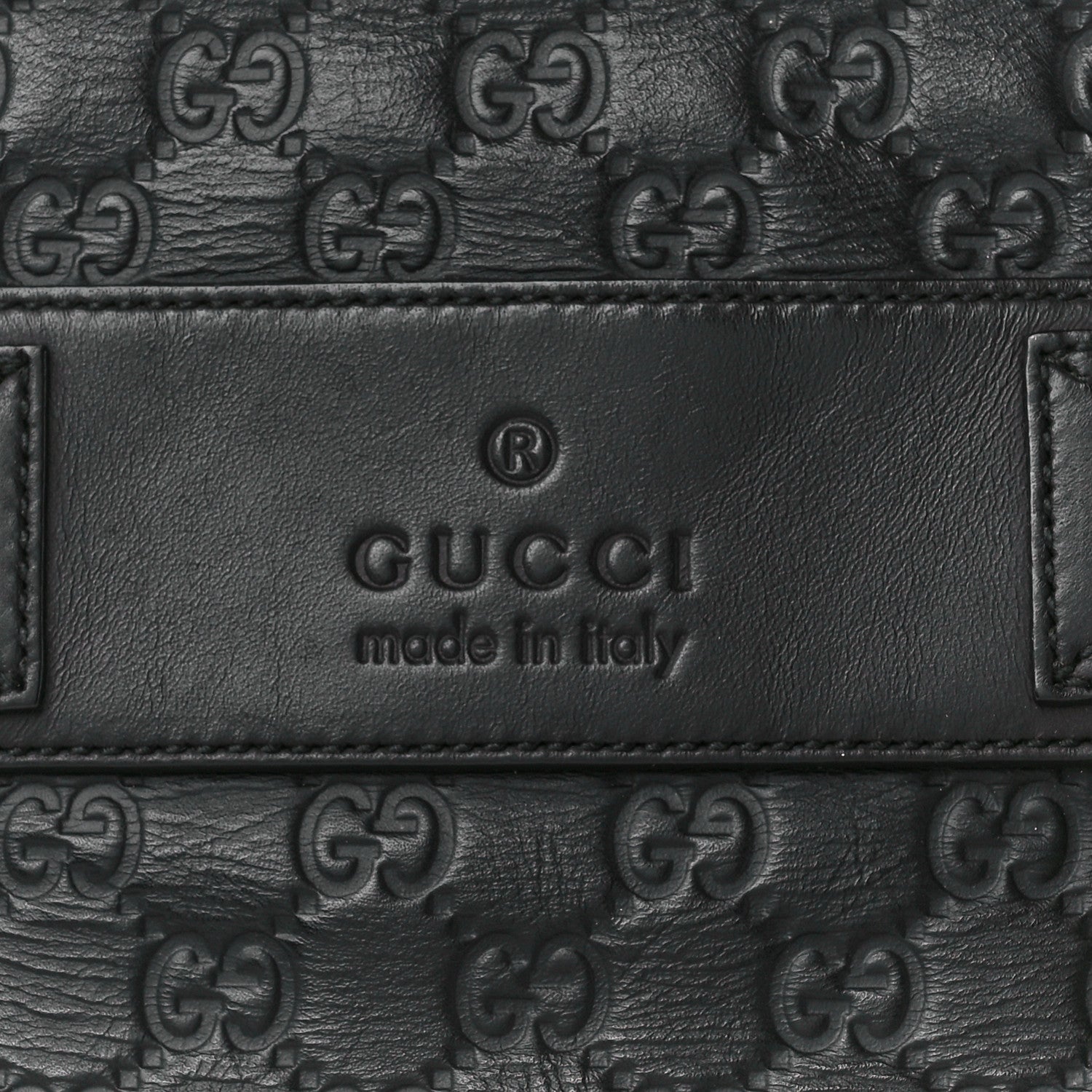 Gucci Guccissima Flat Messenger Bag Black 10 of 13
