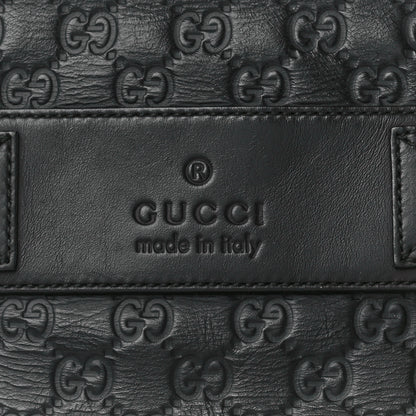 Gucci Guccissima Flat Messenger Bag Black 10 of 13