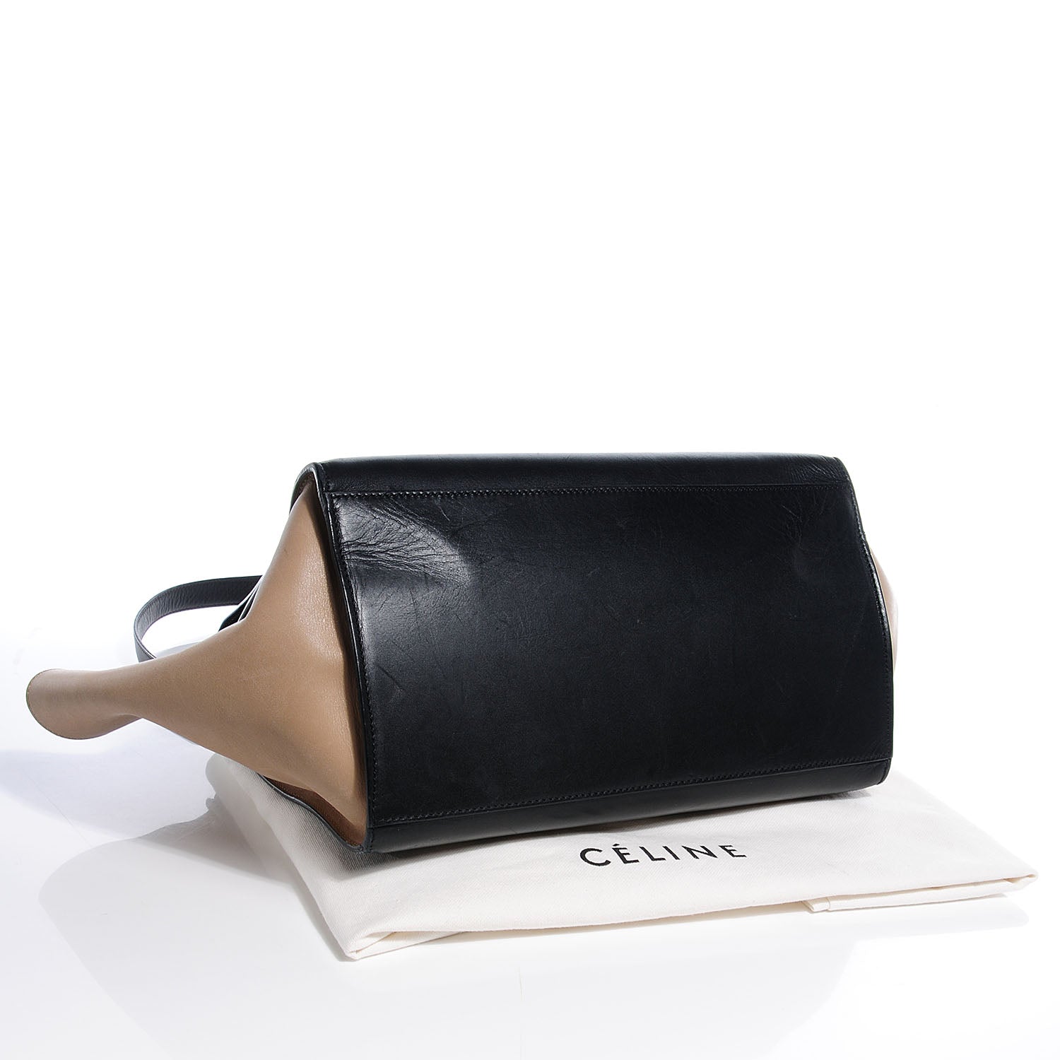 Celine Calfskin and Suede Small Trapeze Tri-Color Royal Blue 4 of 10