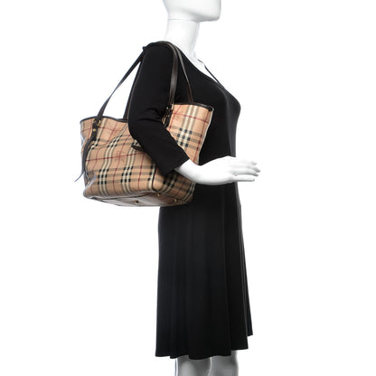 Burberry Haymarket Check Small Canterbury Tote Chocolate 2 of 17