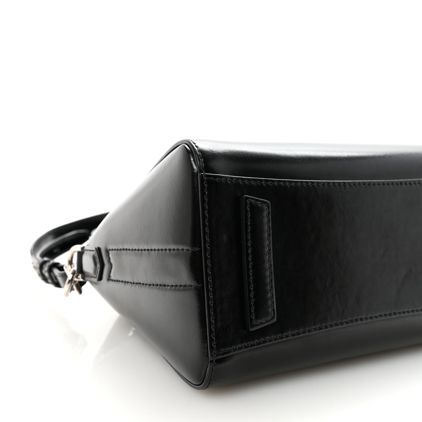 Shiny Lord Calfskin Mini Antigona Black