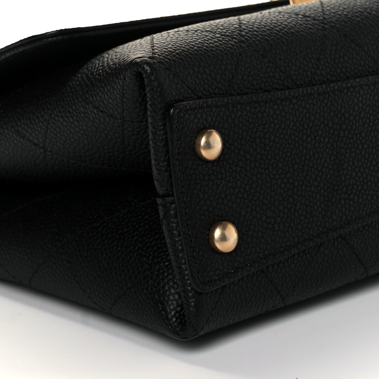 Chanel Grained Calfskin Small Stitched Flap Black 8 of 10