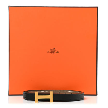 Hermes Epsom Swift 13mm Focus Belt 90 Etoupe Black 5 of 5