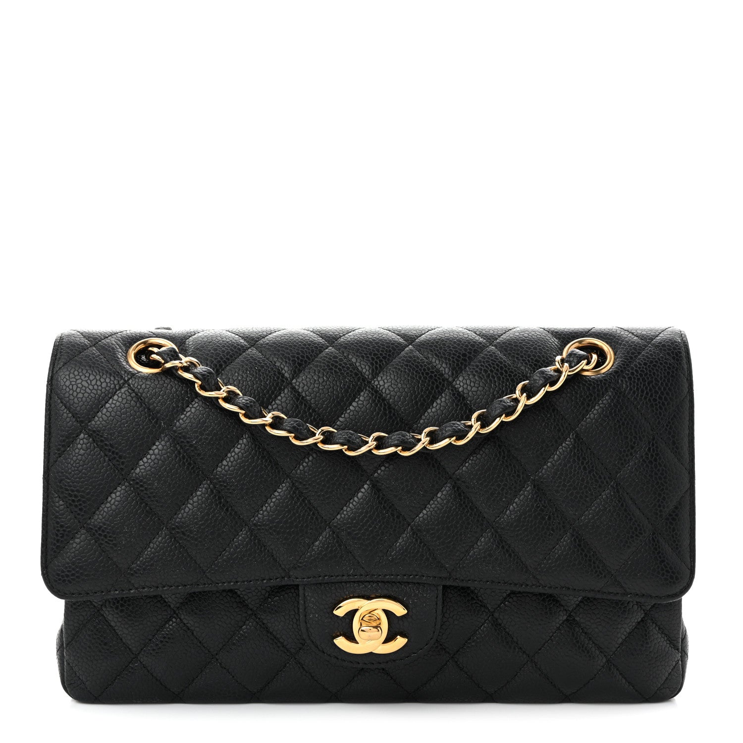 Chanel Caviar Quilted Medium Double Flap Black 1 of 10
