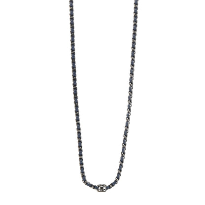 Chanel Lambskin CC Turnlock Necklace Navy Blue 1 of 5