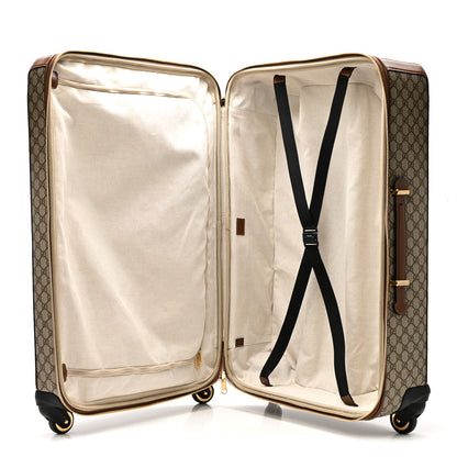 Gucci GG Supreme Monogram Azalea Calfskin Retro Interlocking G Carry On Trolley Beige Ebony Brown Sugar 8 of 24