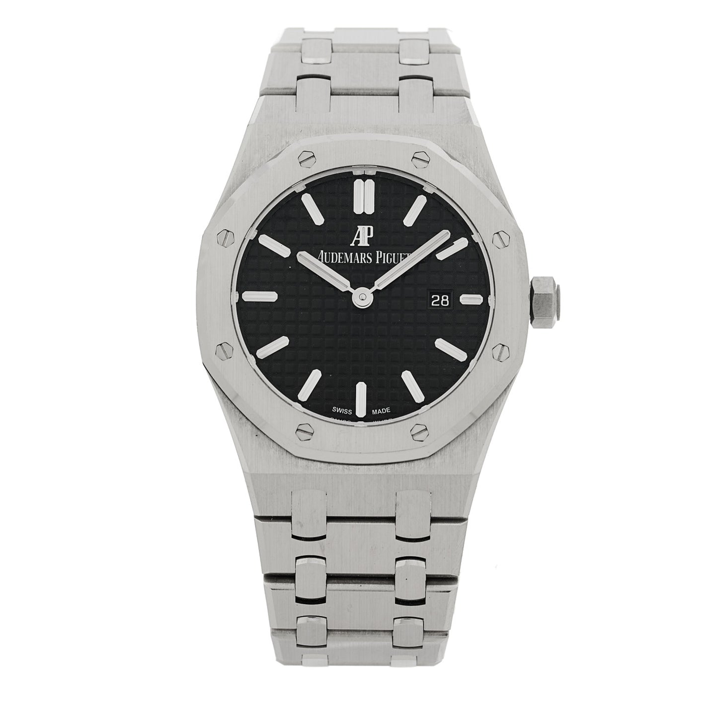 Stainless Steel 33mm Royal Oak Quartz Watch Black 67650ST.OO.1261ST.01