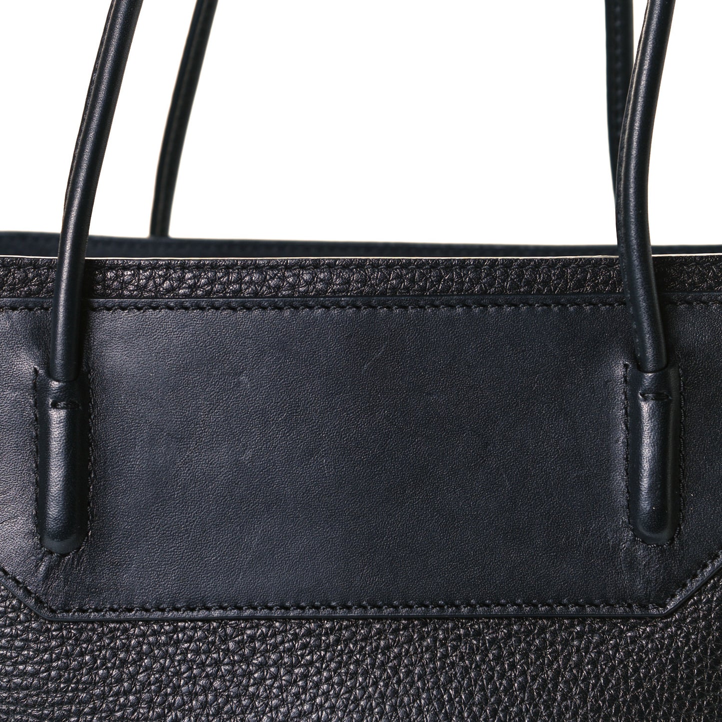 Pebbled Calfskin Large Prisma Skeletal Tote Black Silver Hardware