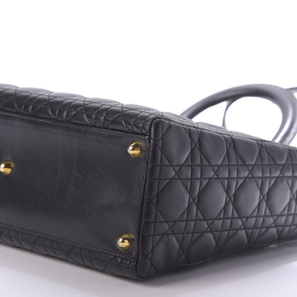 Christian Dior Lambskin Cannage Large Lady Dior Black 7 of 8