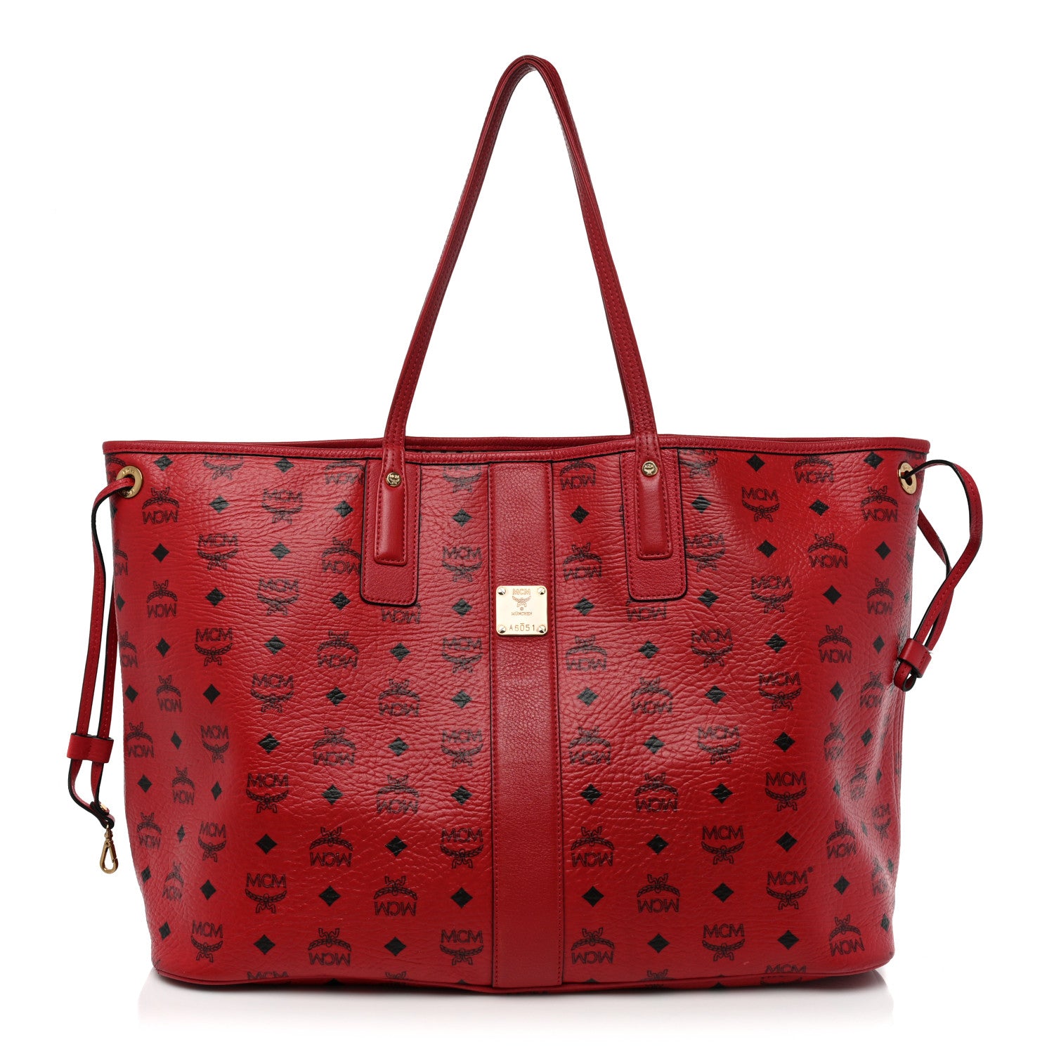 MCM Visetos Large Liz Reversible Shopper Tote Ruby Red 1 of 31