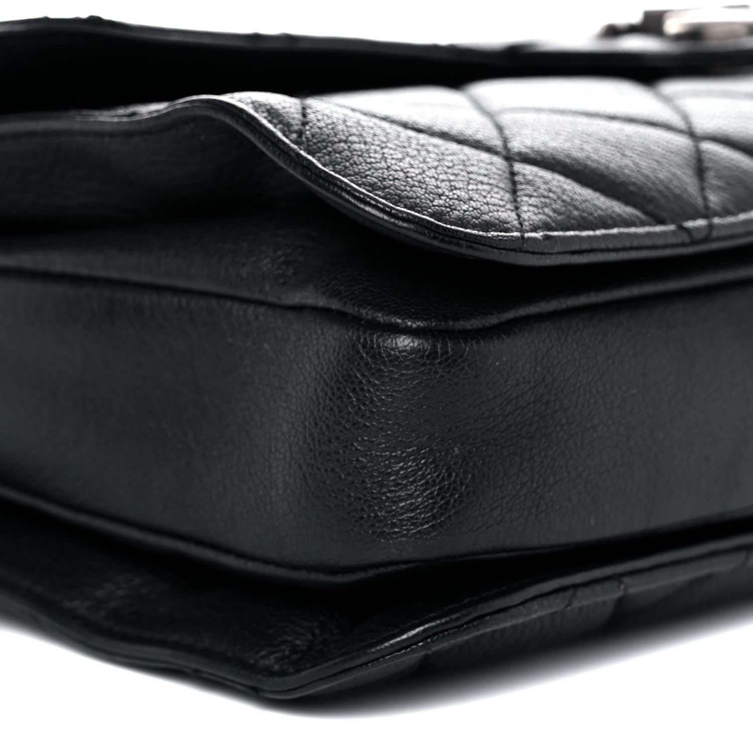 Chanel Goatskin Quilted Large Perfect Edge Flap Black 6 of 10
