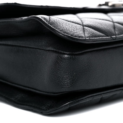 Chanel Goatskin Quilted Large Perfect Edge Flap Black 6 of 10