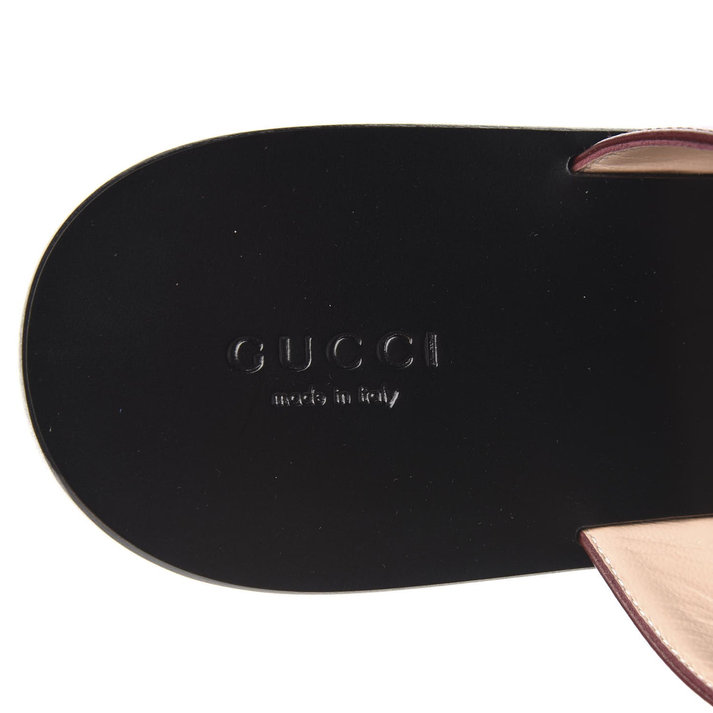 Calfskin GG Marmont Thong Sandals 40.5 Vintage Bordeaux