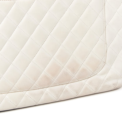 Chanel Calfskin Quilted Large Cambon Tote White Black 9 of 10