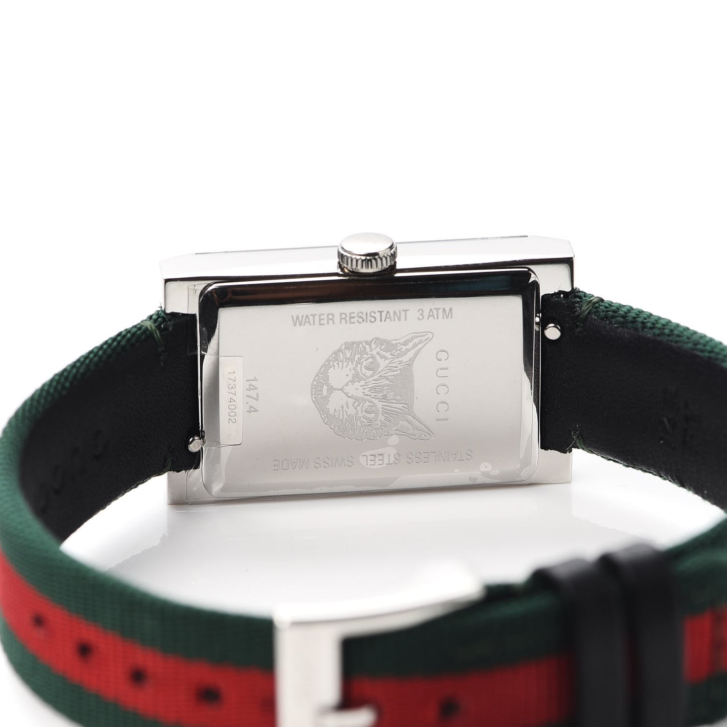 Stainless Steel Nylon Mother of Pearl 21mm Web G-Frame Quartz Watch Green