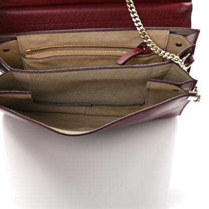 Chloe Calfskin Suede Medium Faye Shoulder Bag Plum Purple 4 of 8