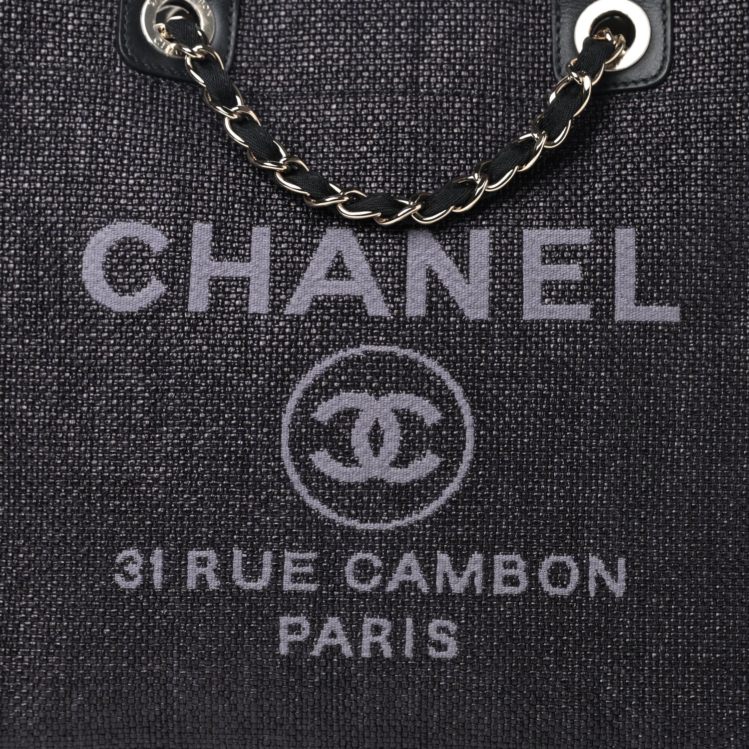 Chanel Woven Straw Raffia Medium Deauville Tote Black 7 of 11
