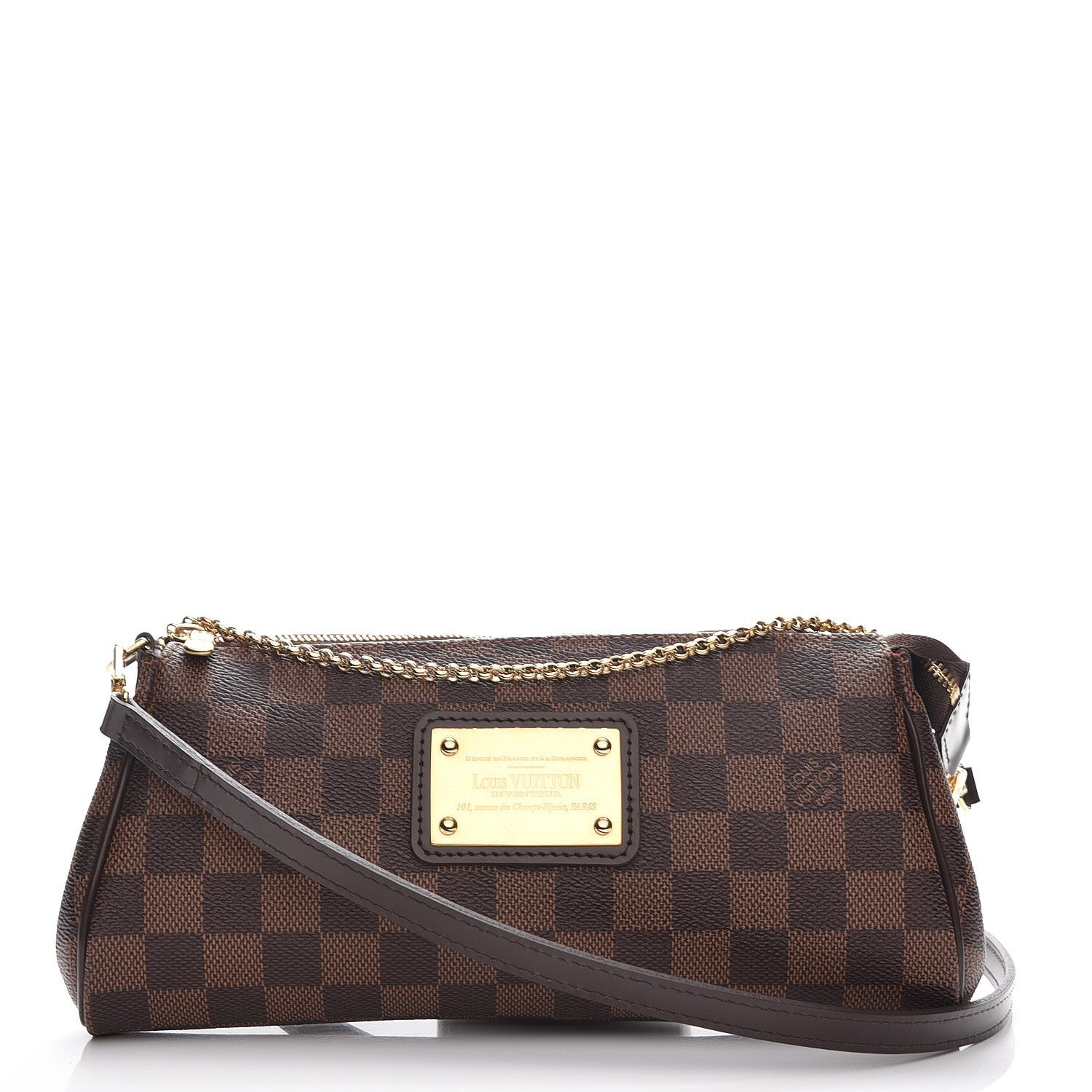 Louis Vuitton Damier Ebene Eva Clutch 1 of 8