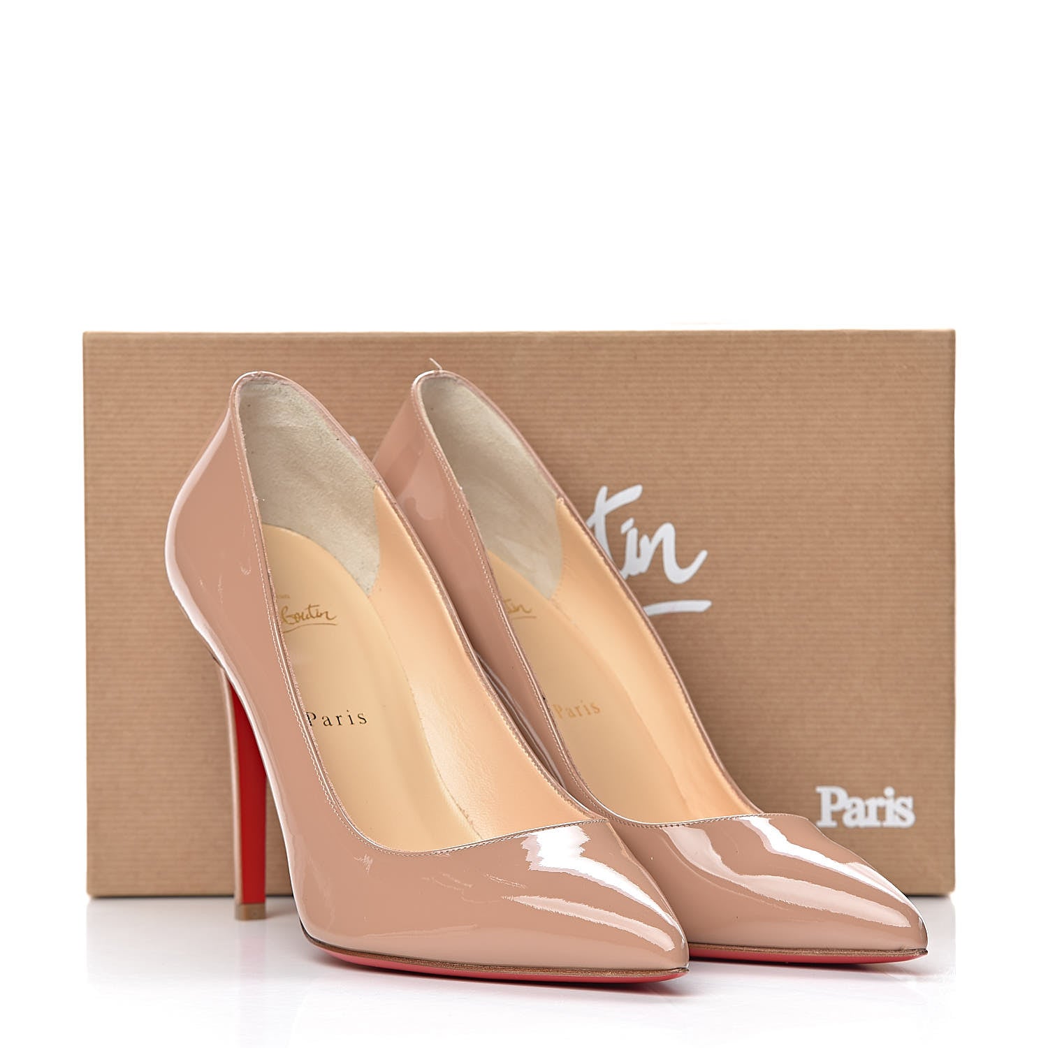 Christian Louboutin Patent Pigalle 100 Pumps 41 Nude 9 of 9