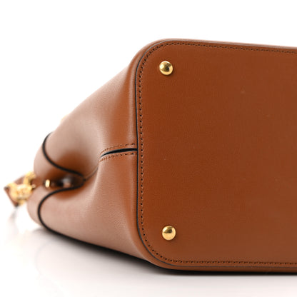 Valentino Garavani Smooth Calfskin Supervee Top Handle Bag Saddle Brown 8 of 9