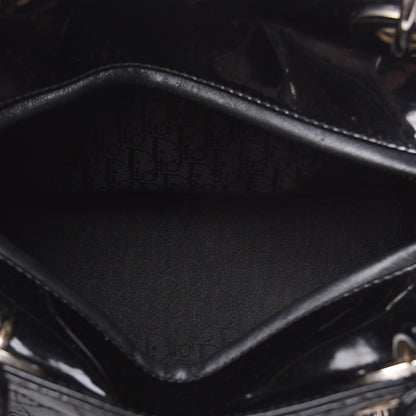 Christian Dior Patent Cannage Medium Lady Dior Black 5 of 11