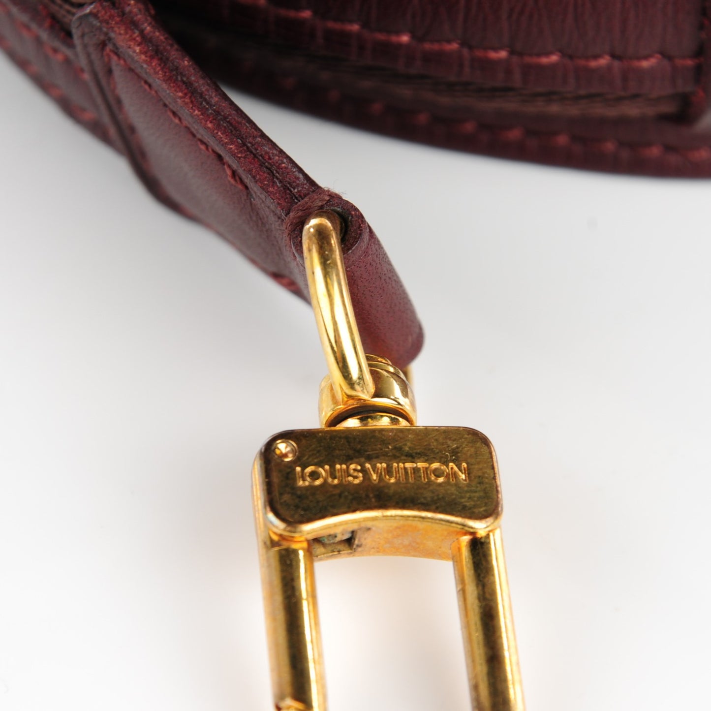 Canvas Calfskin Mini Monogram Shoulder Strap Cherry