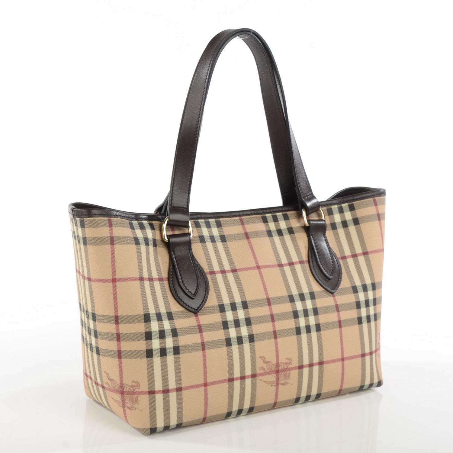 Burberry Haymarket Check Medium Tote Chocolate 3 of 8