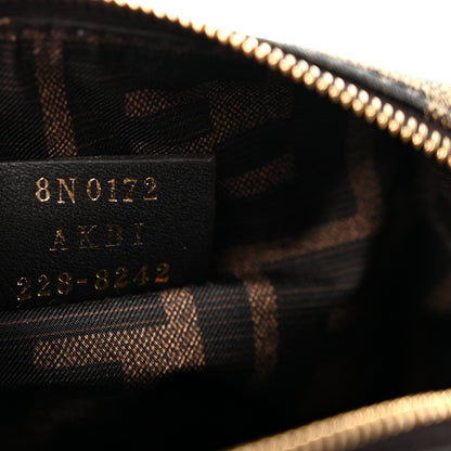 Fendi Fabric Jacquard FF 1974 Small Trapezoid Beauty Pouch Tobacco Moro Black 7 of 7