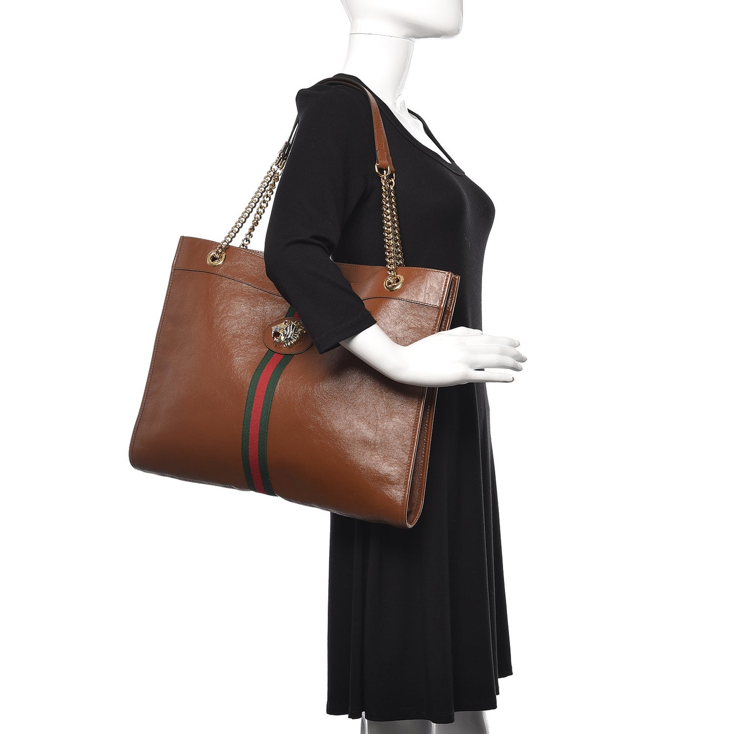 Calfskin Large Rajah Chain Tote Cuir