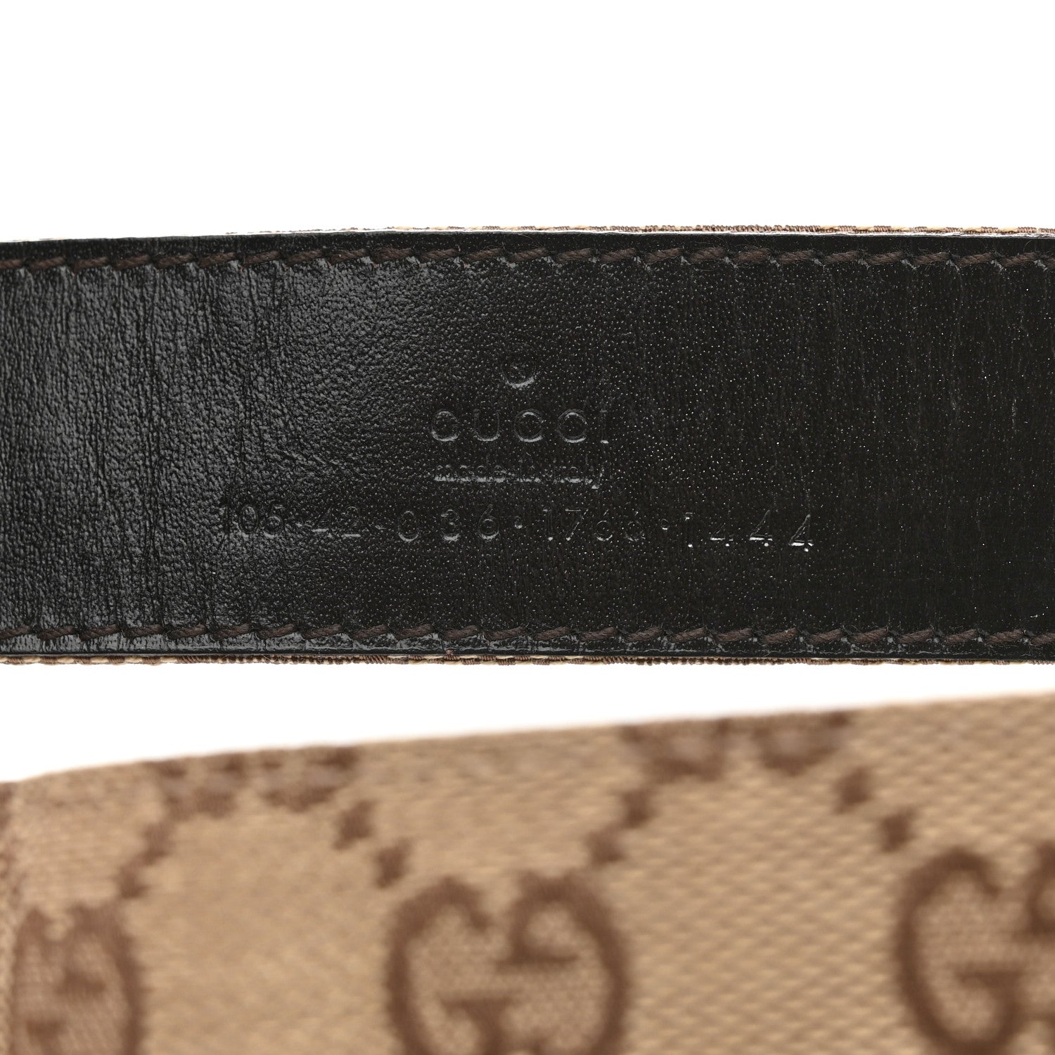 Gucci Monogram Belt 105 42 Dark Brown 4 of 5