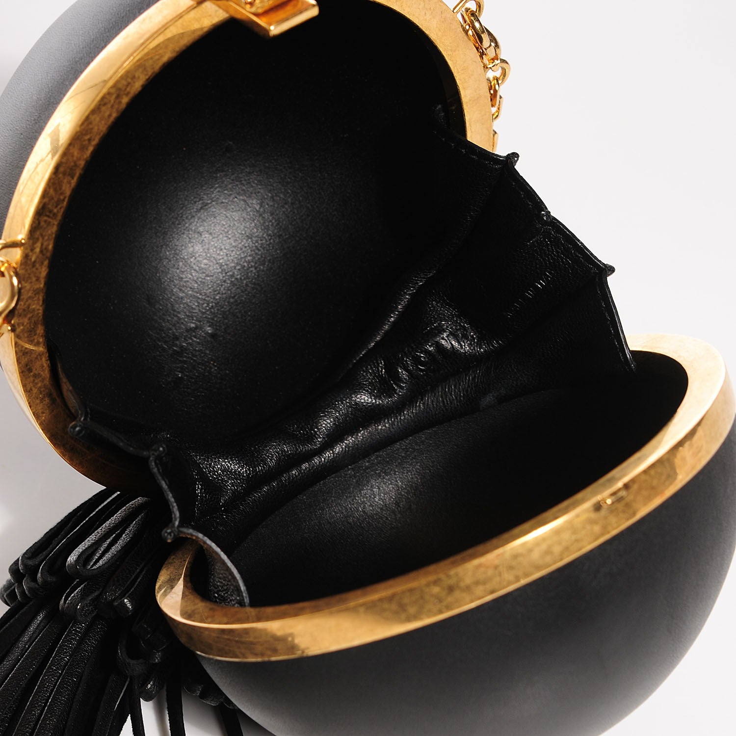 Alexander McQueen Nappa Sphere Skull Clutch Black 7 of 8