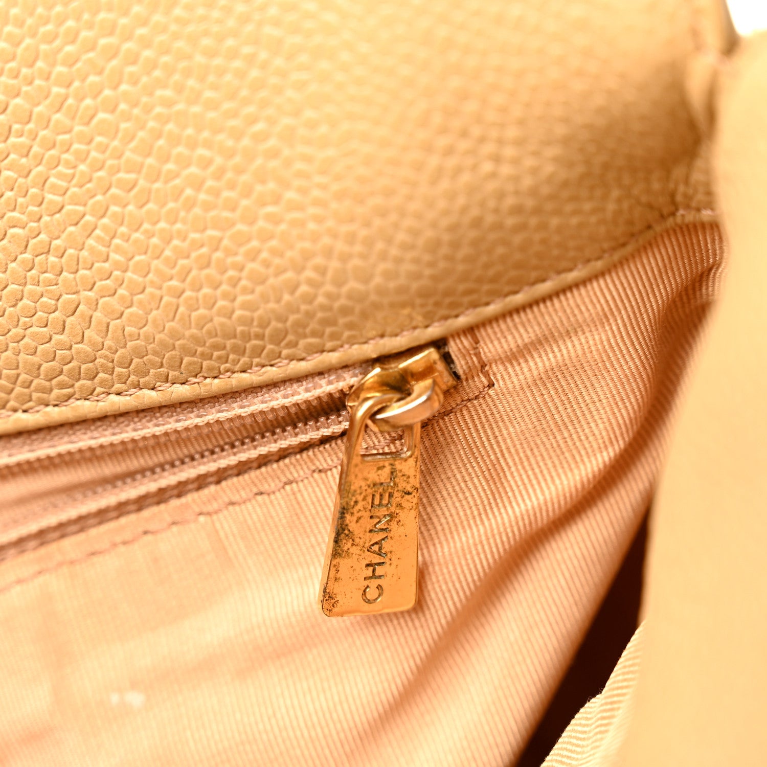 Chanel Caviar Timeless CC Tote Beige 11 of 12