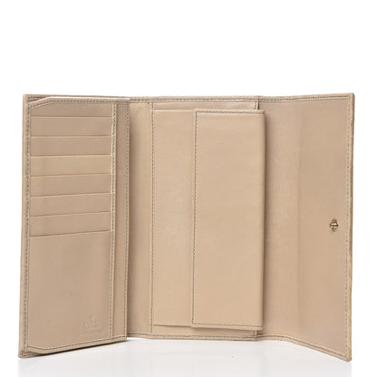 Gucci Patent Guccissima Joy Continental Snap Oranizer Wallet Beige 4 of 13