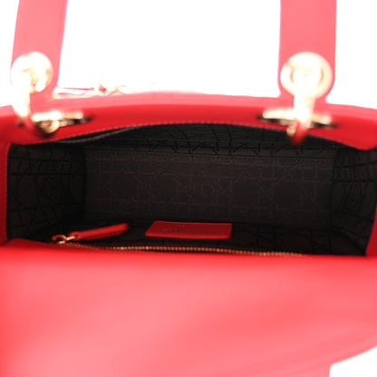 Christian Dior CHRISTIAN DIOR Lambskin Cannage Small Lucky Badges My Lady Dior Red 5 of 9