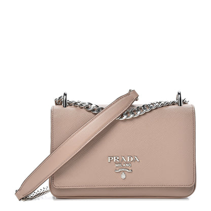 Prada Saffiano Soft Calfskin Chain Crossbody Bag Cipria 1 of 11