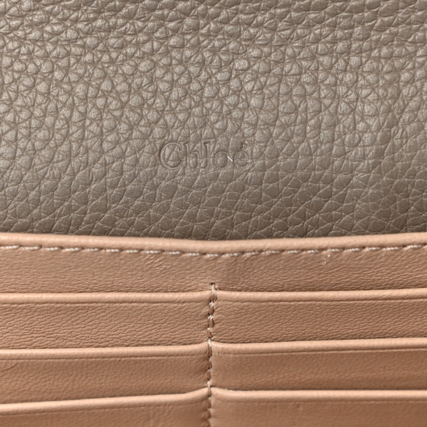 Chloe Calfskin Georgia Flap Wallet Motty Grey 6 of 8